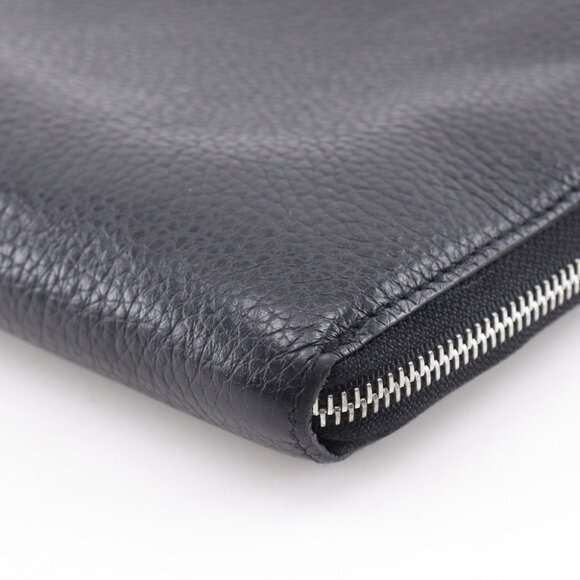 CHAMBORD SELLIER Angers Clutch bag black leather mens - Picture 5 of 11